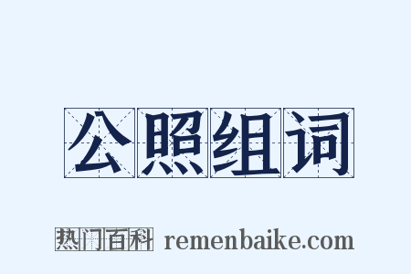公照组词是什么意思的图片